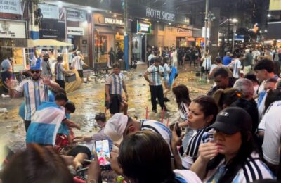 La final del Mundial terminó con disturbios entre brasileños y argentinos en Balneário Camboriú