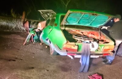 Dos hombres fueron hospitalizados tras un choque contra un puente en San Pedro