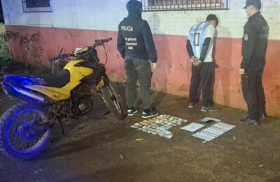 Narcodealer armado intentó resistirse al arresto y fue detenido con 35 dosis de cocaína en Eldorado