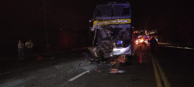 Choque entre un camión y un ómnibus dejó al menos un herido en la Ruta 12, en Capioví