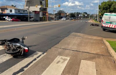 Dos motociclistas resultaron heridos tras un choque en Quaranta y Francisco de Haro