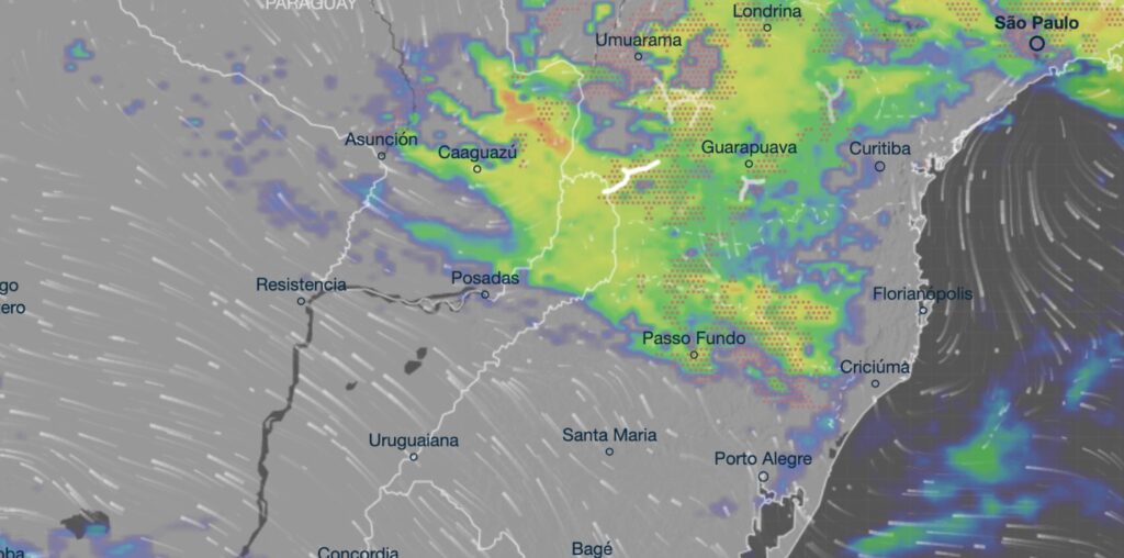Posadas elevó a naranja la advertencia por lluvias y tormentas fuertes para este viernes