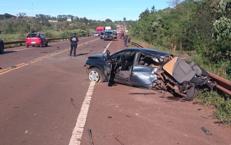 Dos conductores fueron hospitalizados tras un choque sobre la Ruta 14 en Aristóbulo del Valle