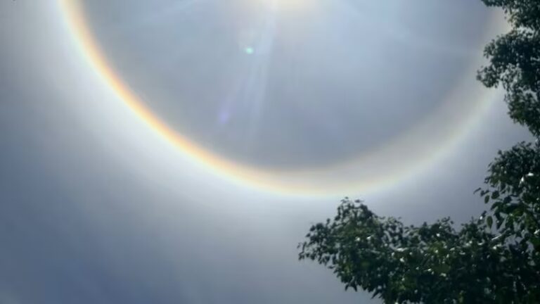 Halo solar sorprendió a Misiones y Paraguay: por qué se formó el círculo alrededor del Sol