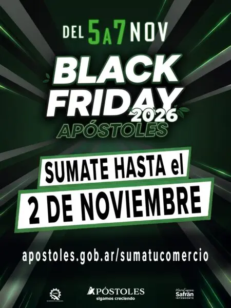 Apóstoles tendrá tres días de Black Friday con cuotas sin interés
