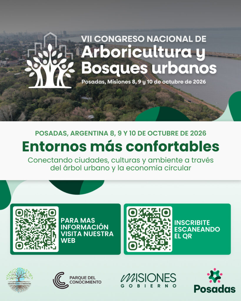 El Congreso Nacional de Arboricultura reunirá a especialistas en Posadas
